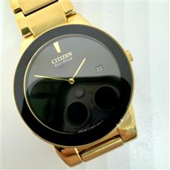 Citizen Eco-Drive Axiom Gold Tone Watch 40mm - J165-S091250